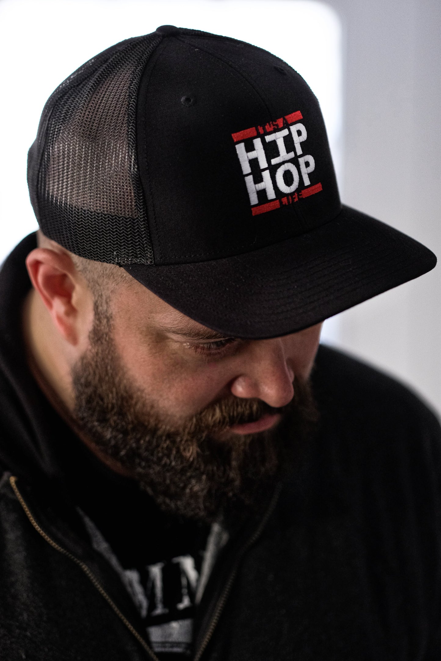 Hip Hop Life Trucker Hat w/ embroidered logo